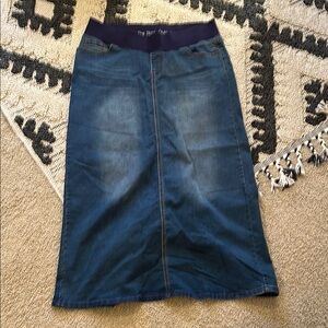 Denim Blue Maternity Skirt
